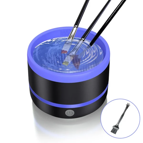 Makeup & Paint Brush Cleaner Machine - Electric  (Random color)
