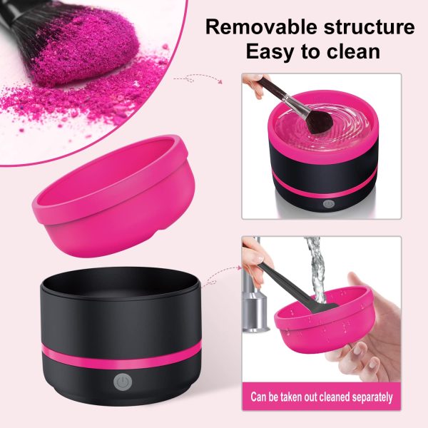 Makeup & Paint Brush Cleaner Machine - Electric  (Random color)