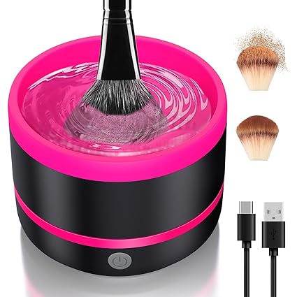 Makeup & Paint Brush Cleaner Machine - Electric  (Random color)
