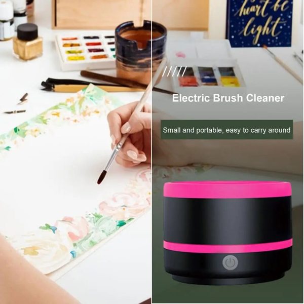 Makeup & Paint Brush Cleaner Machine - Electric  (Random color)
