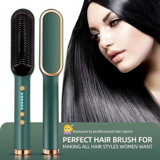 HQT-909B Electric Professional Hair Straightening Brush	 (random color)