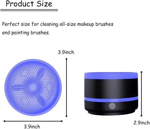 Makeup & Paint Brush Cleaner Machine - Electric  (Random color)