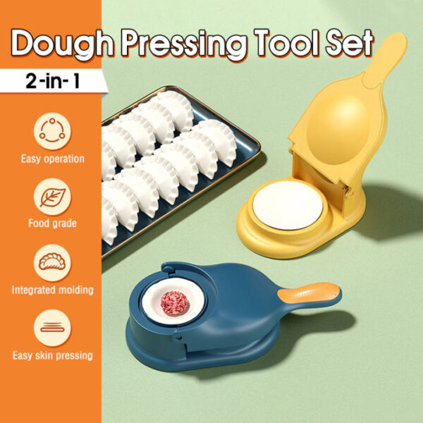 2 in 1 Dumpling Wrapper Tool Food Grade Manual Dumpling Maker Mold - Without Box (Random color)
