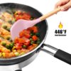 12 Pcs Silicone Cooking Utensils Kitchen Utensil Set | Heat Resistant Kitchen Non toxic Spatula Set with Turner Tongs,Spoon,Brush,Whisk-Wooden Handle(Random color)