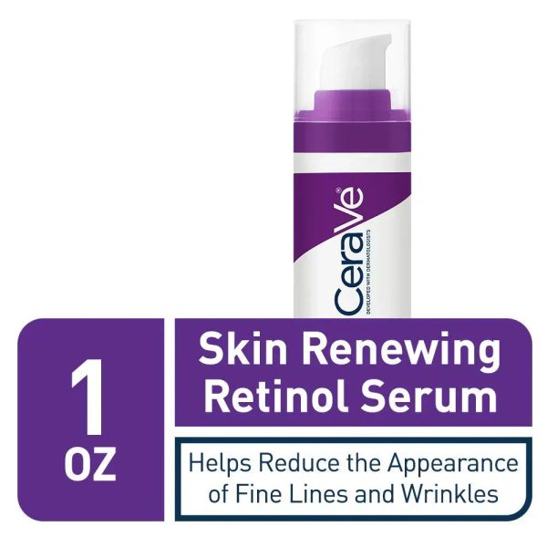 Cerave 4-in-1 Skincare Bundle: Skin Renewing Night Cream, Hydrating Sunblock, Acne Cleanser & Skin Renewing Retinol Serum
